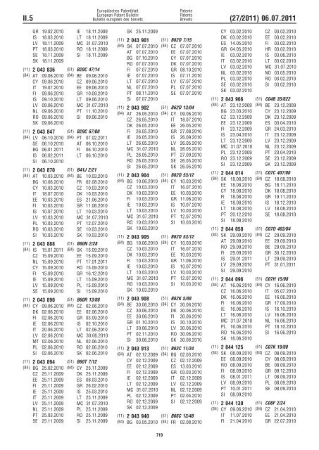 Bulletin 2011/27 - European Patent Office