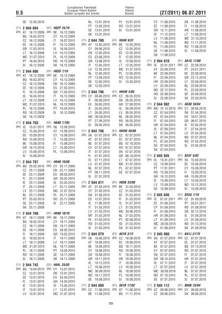 Bulletin 2011/27 - European Patent Office