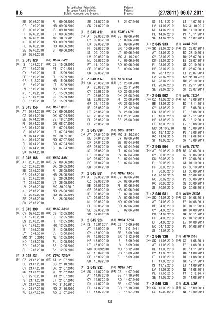 Bulletin 2011/27 - European Patent Office