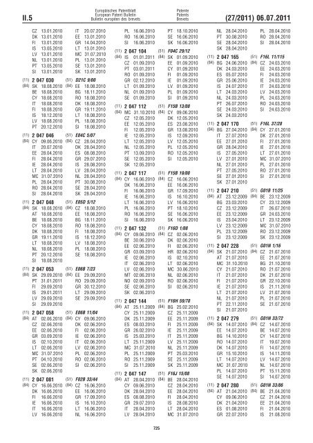 Bulletin 2011/27 - European Patent Office