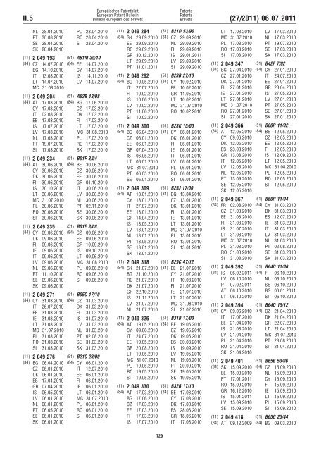 Bulletin 2011/27 - European Patent Office