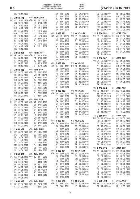 Bulletin 2011/27 - European Patent Office