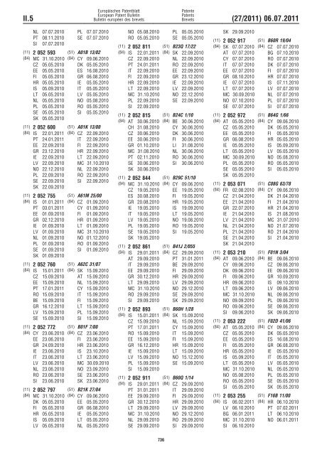 Bulletin 2011/27 - European Patent Office