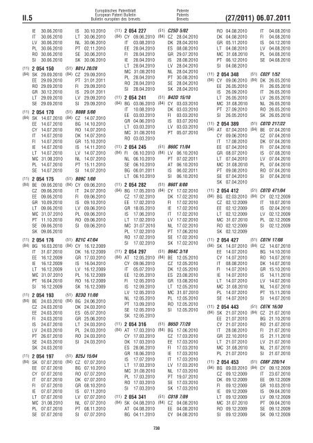 Bulletin 2011/27 - European Patent Office