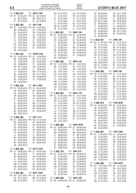 Bulletin 2011/27 - European Patent Office