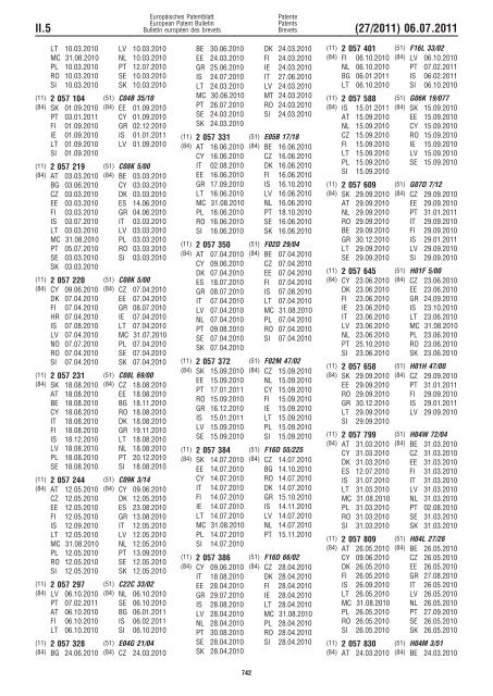 Bulletin 2011/27 - European Patent Office