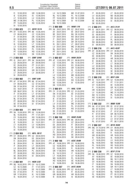 Bulletin 2011/27 - European Patent Office