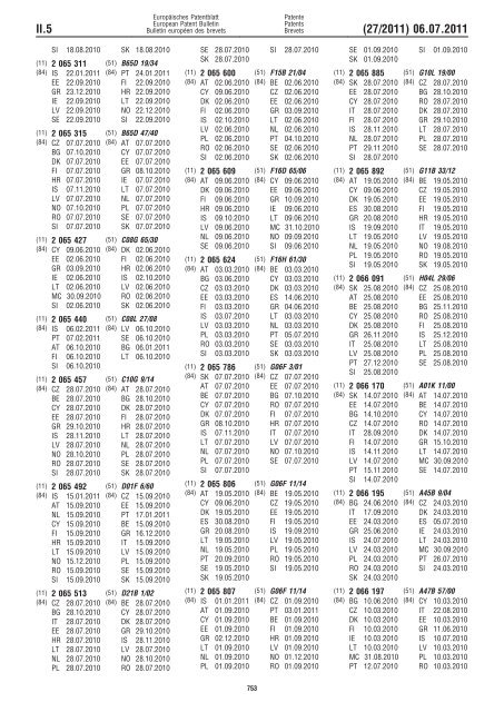 Bulletin 2011/27 - European Patent Office