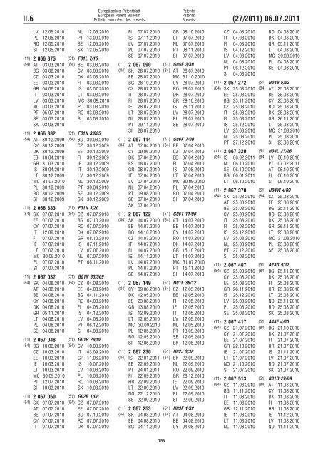 Bulletin 2011/27 - European Patent Office