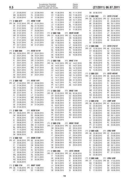 Bulletin 2011/27 - European Patent Office