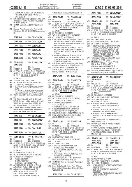 Bulletin 2011/27 - European Patent Office