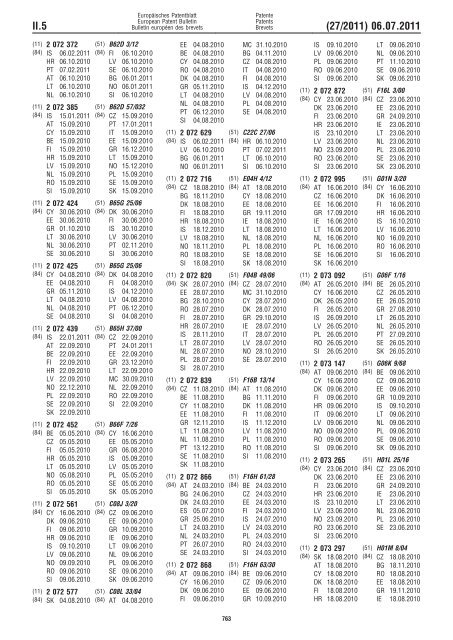 Bulletin 2011/27 - European Patent Office