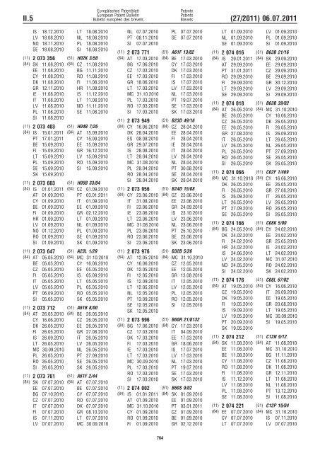 Bulletin 2011/27 - European Patent Office