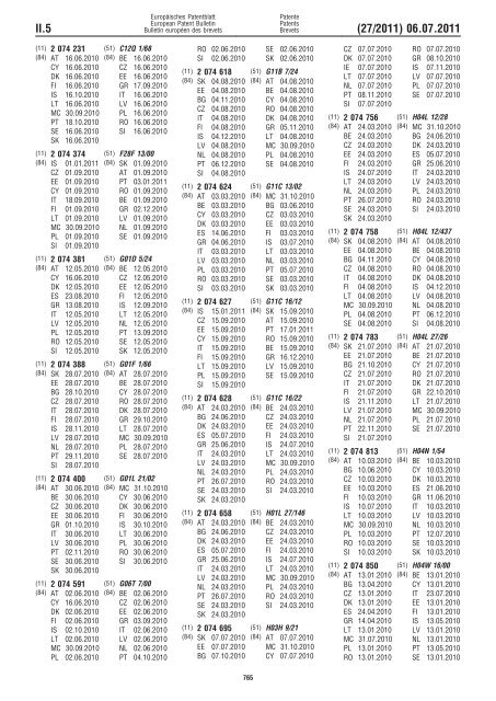 Bulletin 2011/27 - European Patent Office