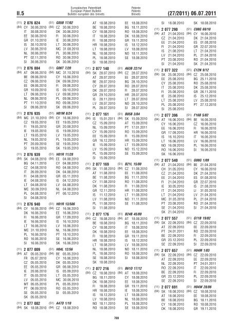 Bulletin 2011/27 - European Patent Office