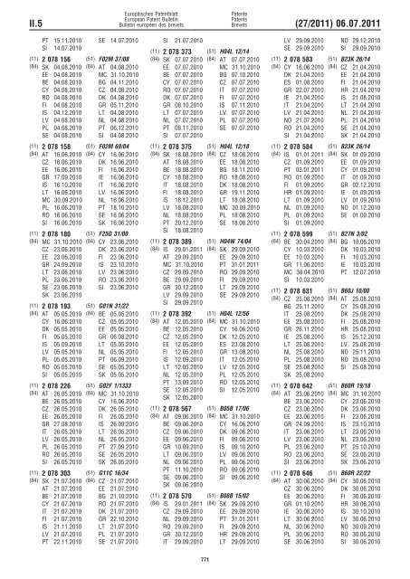 Bulletin 2011/27 - European Patent Office