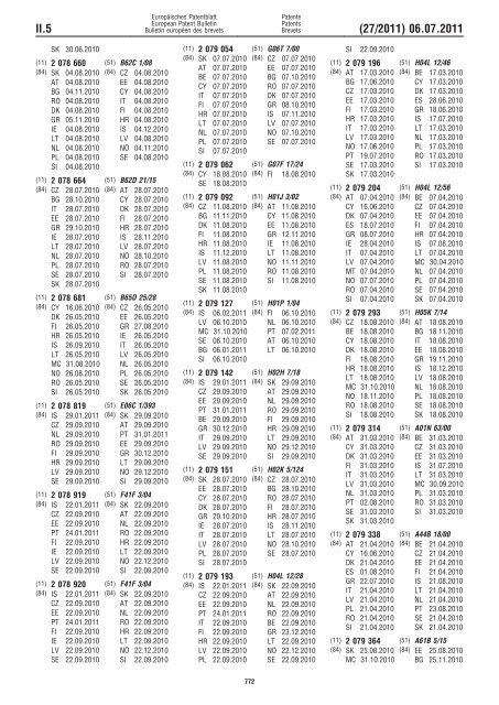 Bulletin 2011/27 - European Patent Office