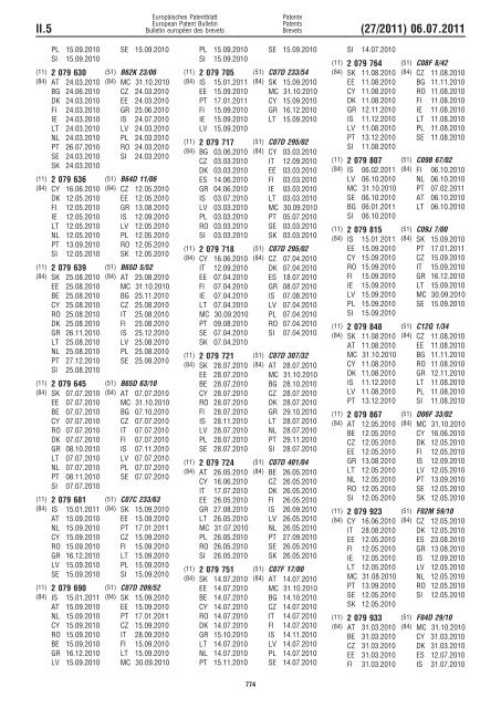 Bulletin 2011/27 - European Patent Office