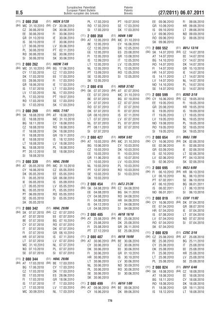 Bulletin 2011/27 - European Patent Office