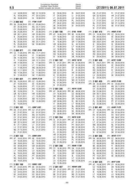 Bulletin 2011/27 - European Patent Office