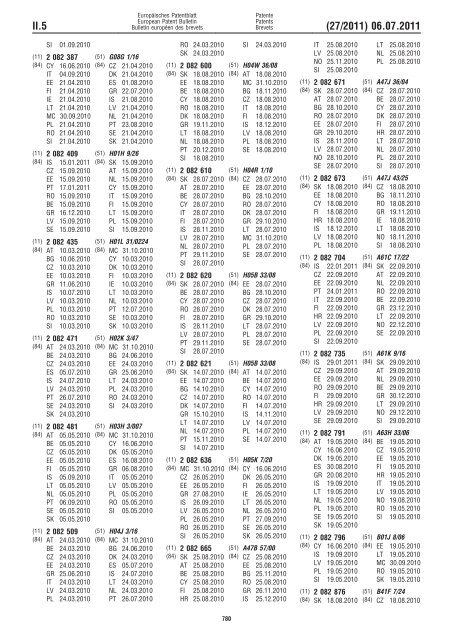 Bulletin 2011/27 - European Patent Office