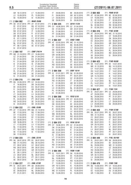 Bulletin 2011/27 - European Patent Office