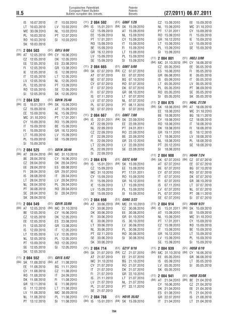 Bulletin 2011/27 - European Patent Office