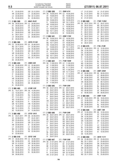 Bulletin 2011/27 - European Patent Office