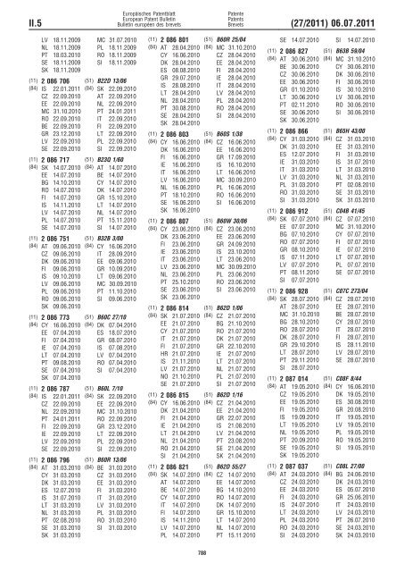 Bulletin 2011/27 - European Patent Office