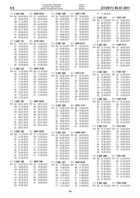 Bulletin 2011/27 - European Patent Office