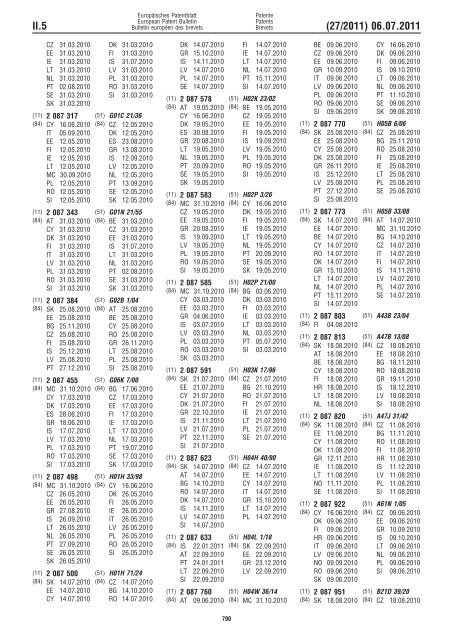 Bulletin 2011/27 - European Patent Office