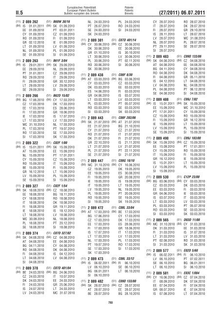 Bulletin 2011/27 - European Patent Office