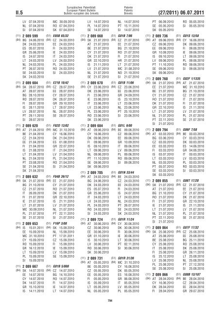 Bulletin 2011/27 - European Patent Office