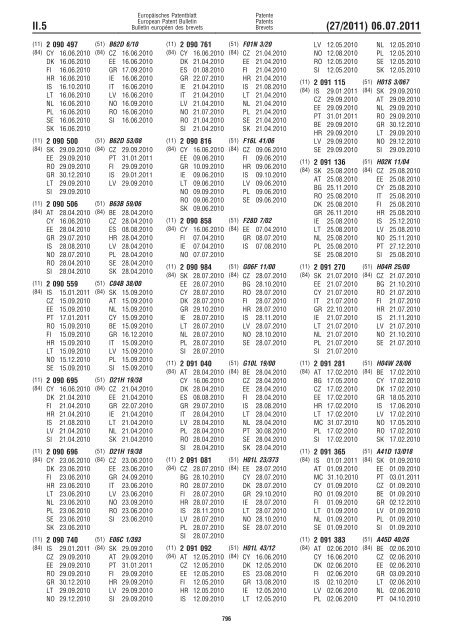 Bulletin 2011/27 - European Patent Office