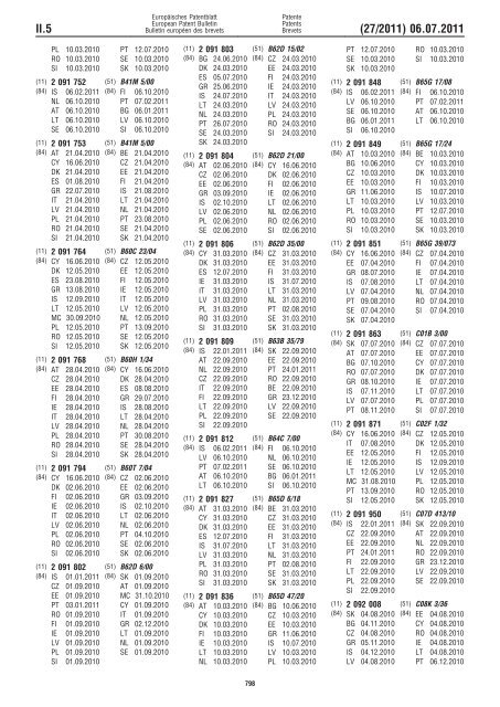 Bulletin 2011/27 - European Patent Office