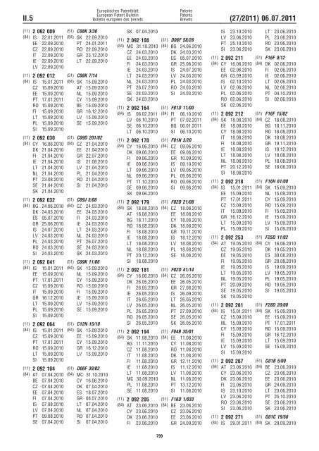 Bulletin 2011/27 - European Patent Office