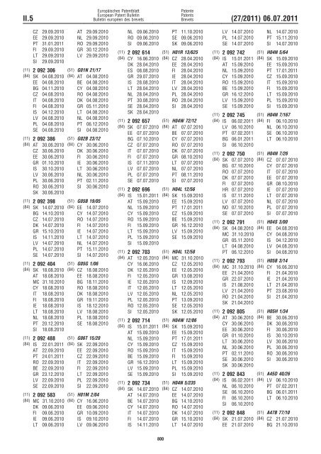 Bulletin 2011/27 - European Patent Office