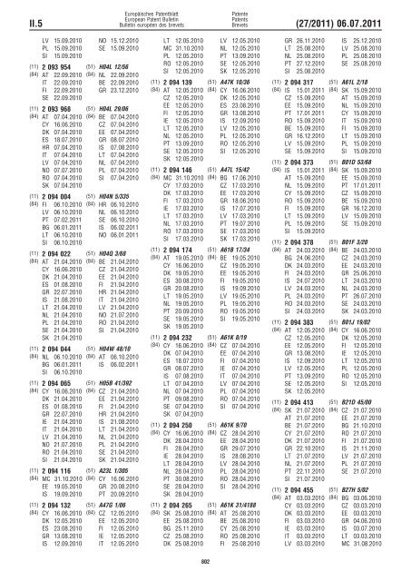 Bulletin 2011/27 - European Patent Office