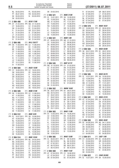 Bulletin 2011/27 - European Patent Office