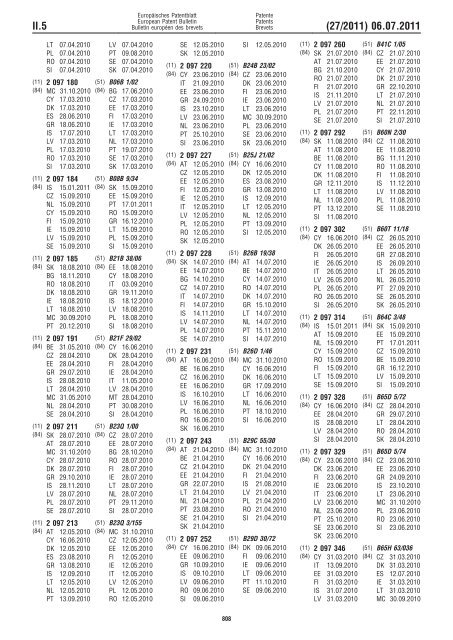 Bulletin 2011/27 - European Patent Office