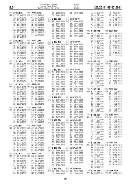 Bulletin 2011/27 - European Patent Office