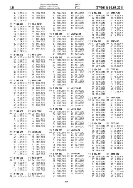 Bulletin 2011/27 - European Patent Office