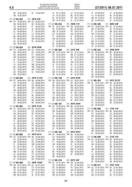 Bulletin 2011/27 - European Patent Office