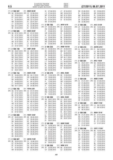 Bulletin 2011/27 - European Patent Office