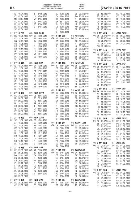 Bulletin 2011/27 - European Patent Office