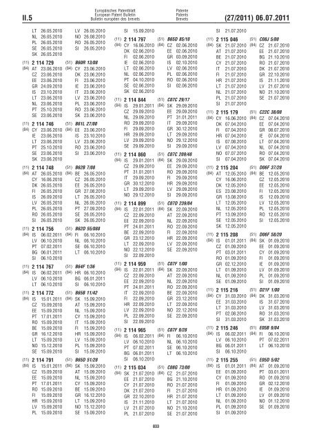 Bulletin 2011/27 - European Patent Office