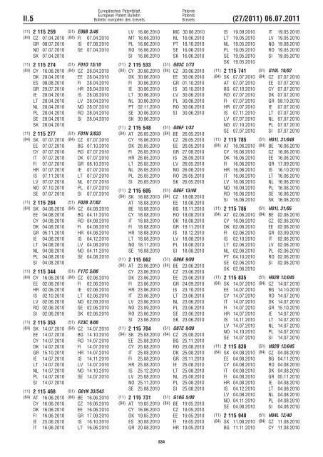 Bulletin 2011/27 - European Patent Office