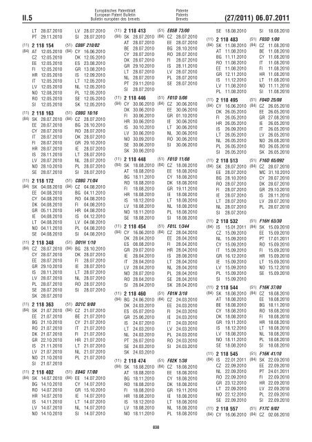 Bulletin 2011/27 - European Patent Office