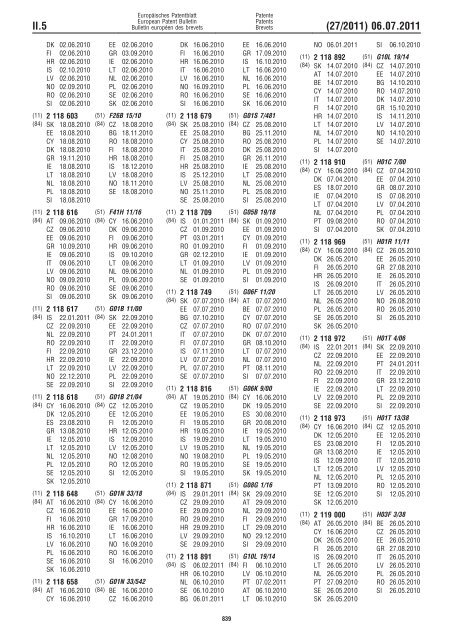 Bulletin 2011/27 - European Patent Office