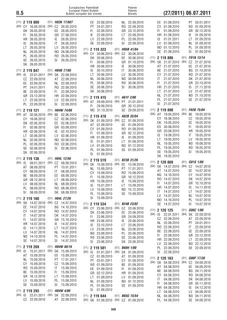 Bulletin 2011/27 - European Patent Office